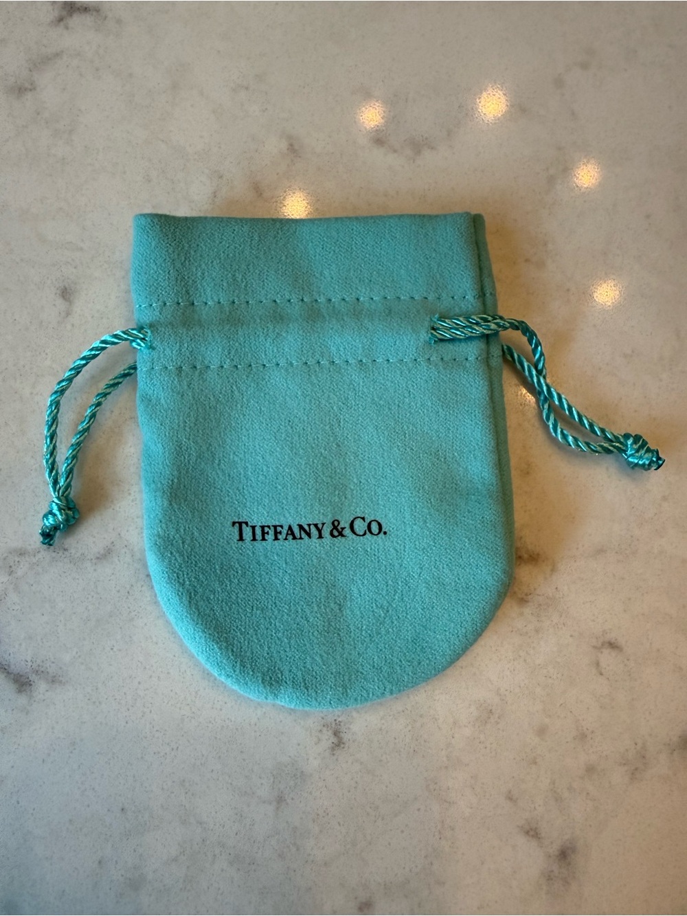 Tiffany & Co. Blue Drawstring Jewelry Pouch